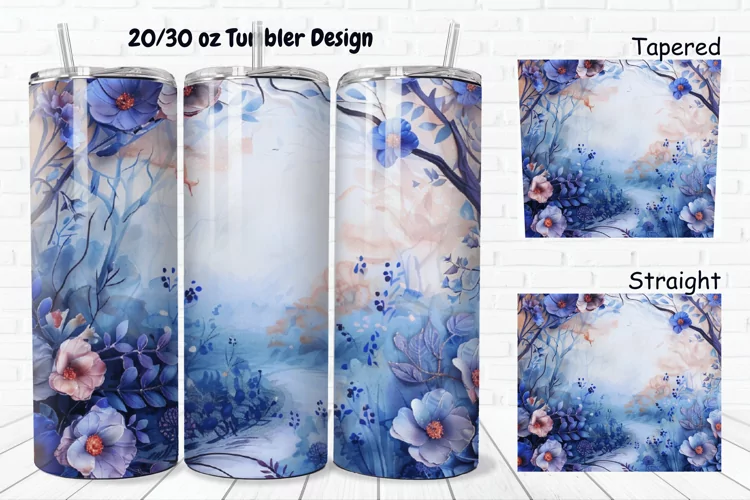 3D Watercolor Scenery 20/30oz Skinny Tumbler