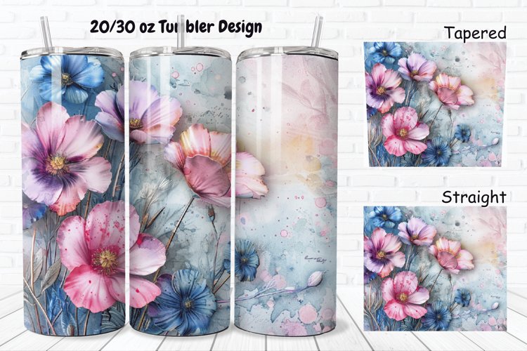 3D Watercolor Scenery 20/30oz Skinny Tumbler