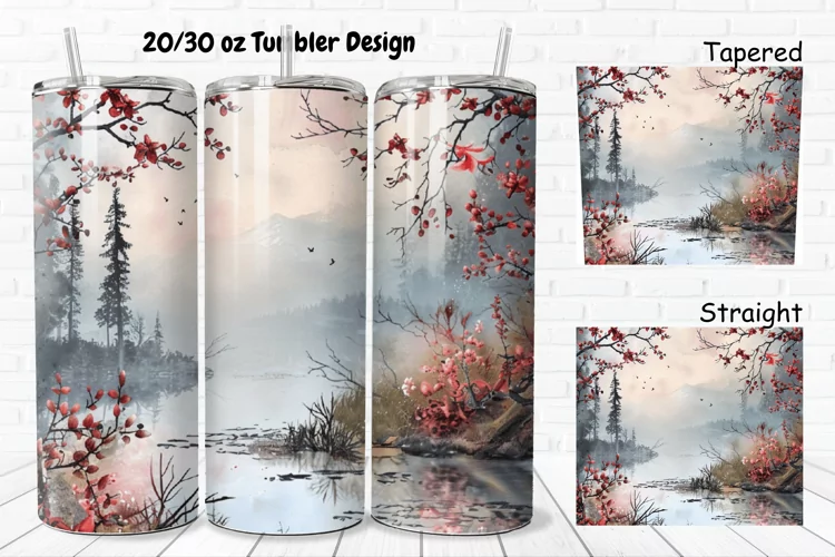 3D Watercolor Scenery 20/30oz Skinny Tumbler