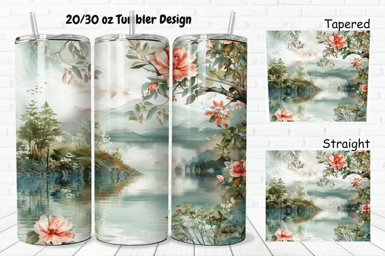 3D Watercolor Scenery 20/30oz Skinny Tumbler