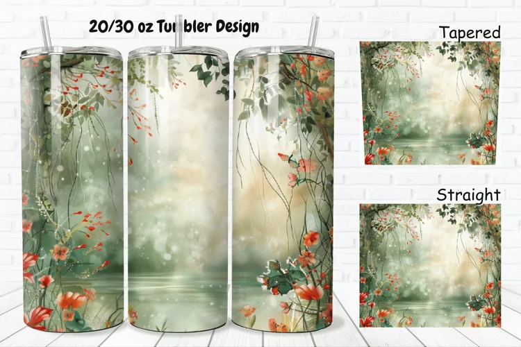 3D Watercolor Scenery 20/30oz Skinny Tumbler