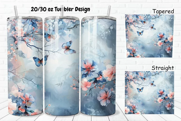 3D Watercolor Scenery 20/30oz Skinny Tumbler