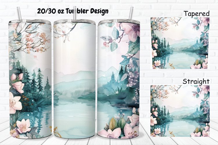 3D Watercolor Scenery 20/30oz Skinny Tumbler