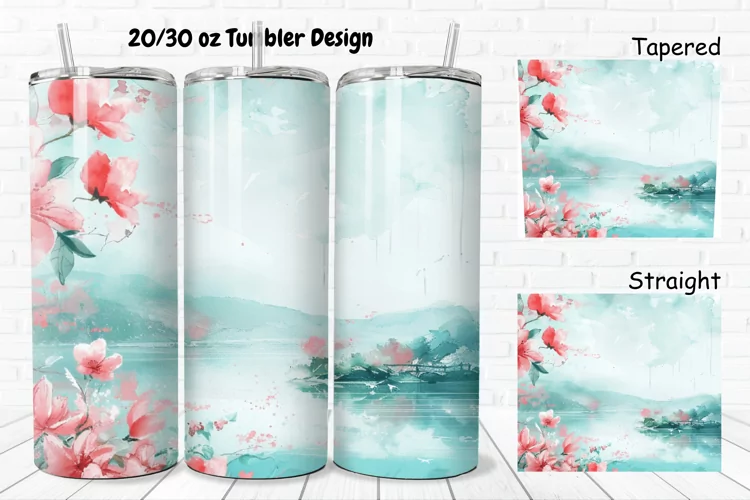 3D Watercolor Scenery 20/30oz Skinny Tumbler
