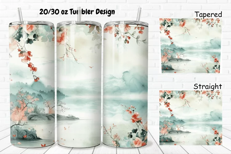 3D Watercolor Scenery 20/30oz Skinny Tumbler