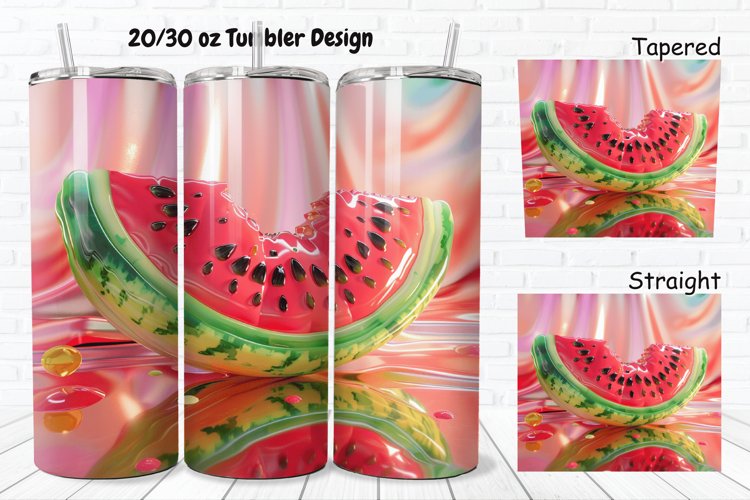 3D Watermelon Inflated 20/30oz Skinny Tumbler