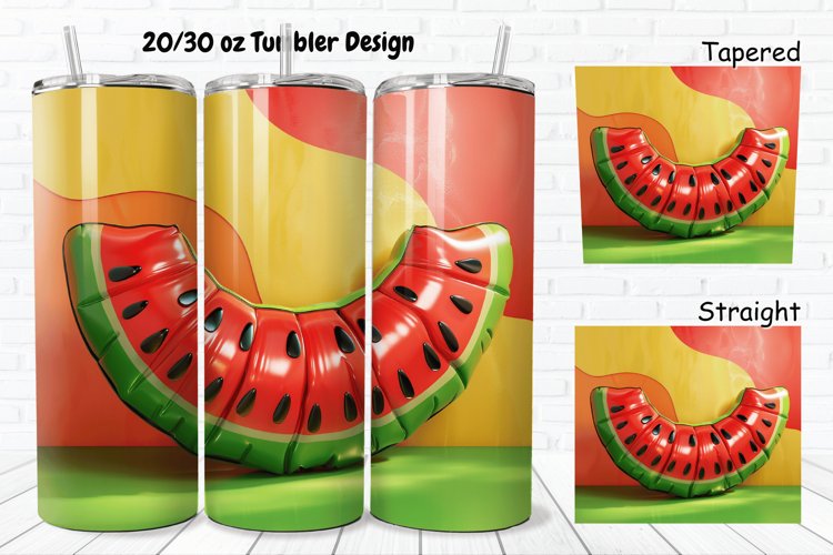3D Watermelon Inflated 20/30oz Skinny Tumbler