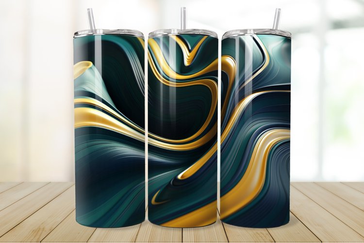 3D Wave Liquid 20/30oz Skinny Tumbler