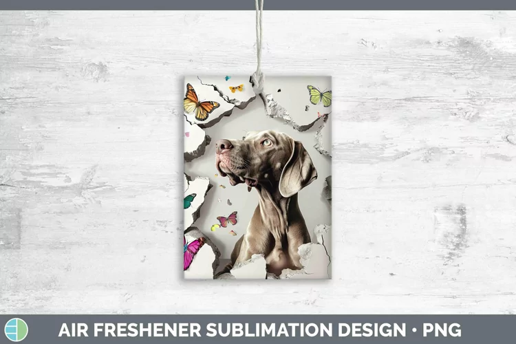 3D Weimaraner Air Freshener | Sublimation Car Freshener Desi