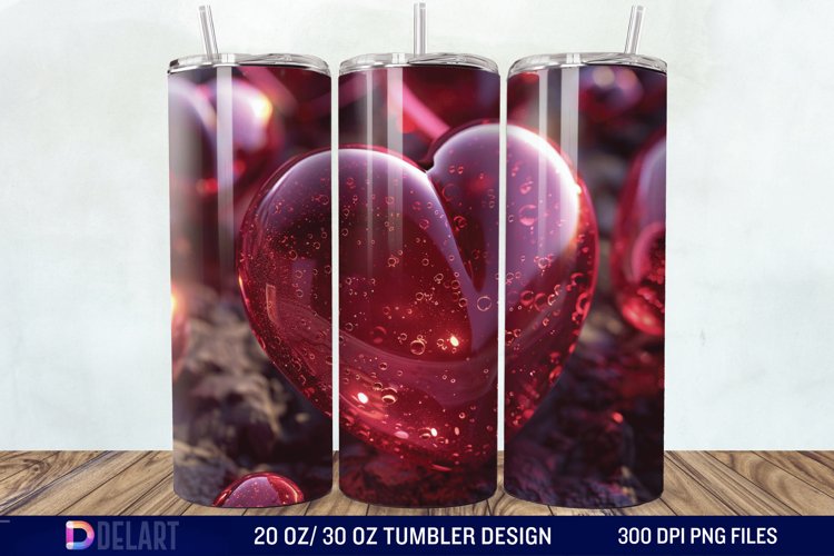 3D Western Heart Tumbler Wrap example image 1