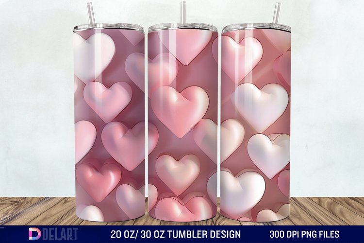 3D Western Heart Tumbler Wrap