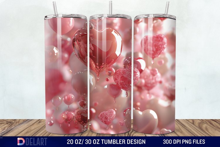 3D Western Heart Tumbler Wrap example image 1