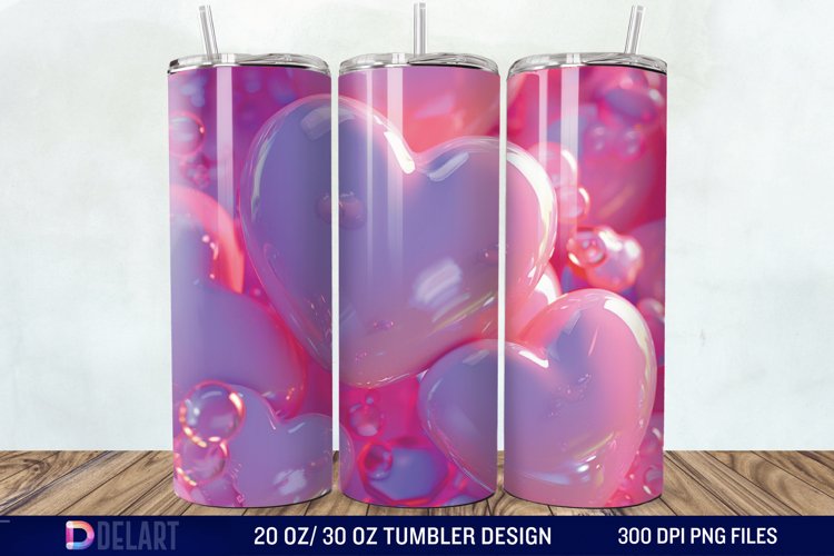 3D Western Heart Tumbler Wrap