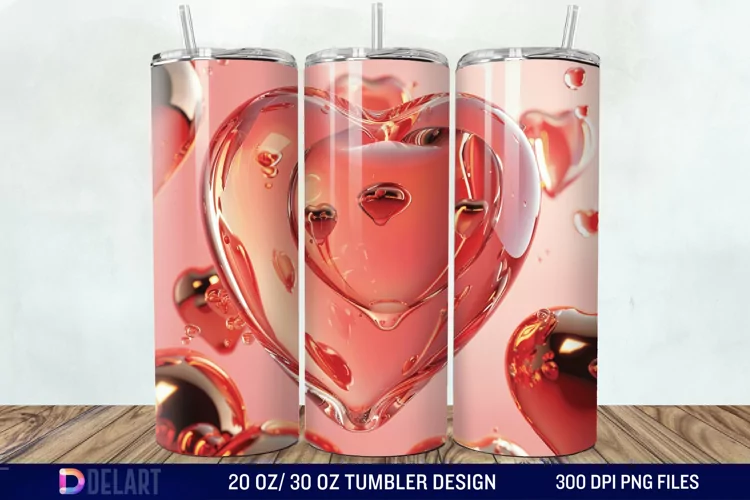 3D Western Heart Tumbler Wrap