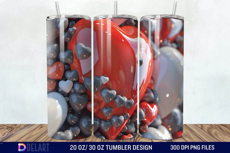 3D Western Heart Tumbler Wrap
