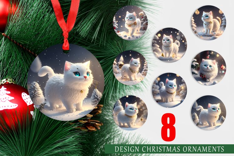 Christmas Ornaments 3D Cat Christmas