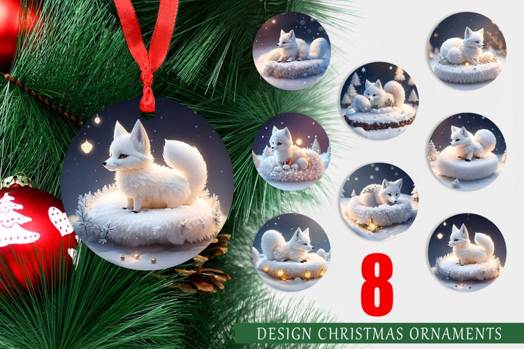 Christmas Ornaments 3D Fox Christmas