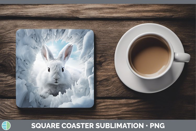 Gorgeous3D Winter Wall Square Coaster design.