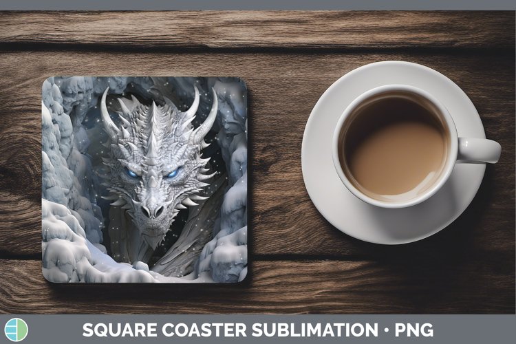 Gorgeous3D Winter Wall Square Coaster design.
