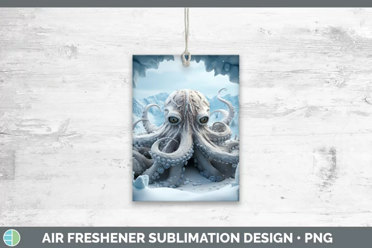 3D Winter Wall Octopus Air Freshener Sublimation Car Freshen