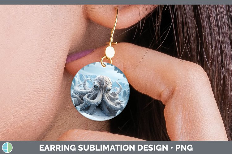 Gorgeous3D Winter Wall Round Earrings design.