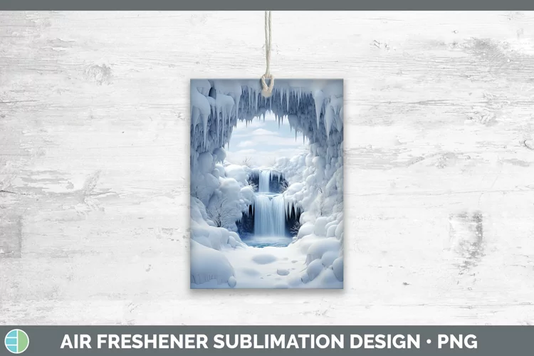 3D Winter Wall Waterfall Air Freshener Sublimation Car Fresh