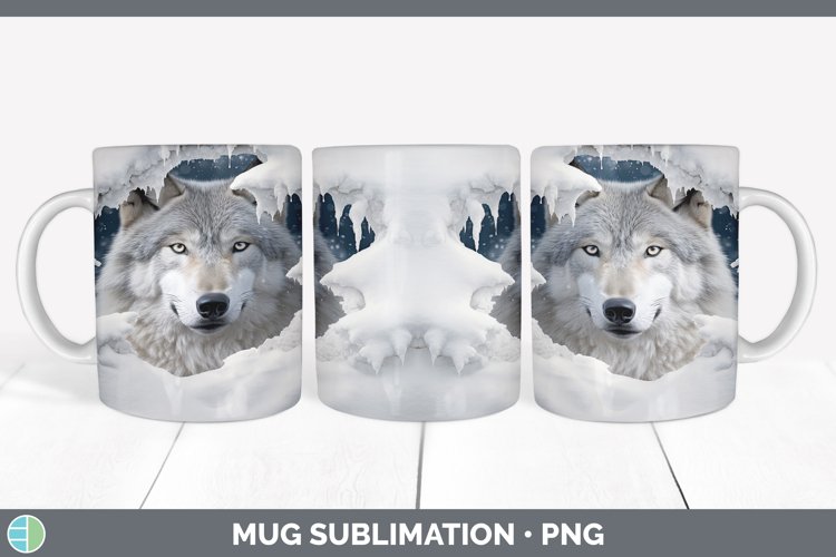 Gorgeous3D Winter Mug Wrap design.