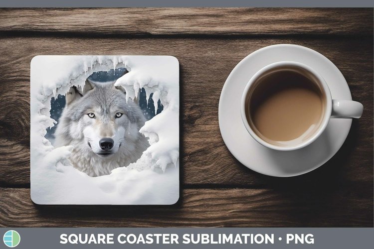 Gorgeous3D Winter Square Coaster design.