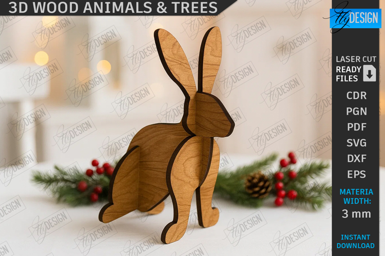 3D Table Décor Laser Cut| Wooden Puzzle |Desktop Decorations