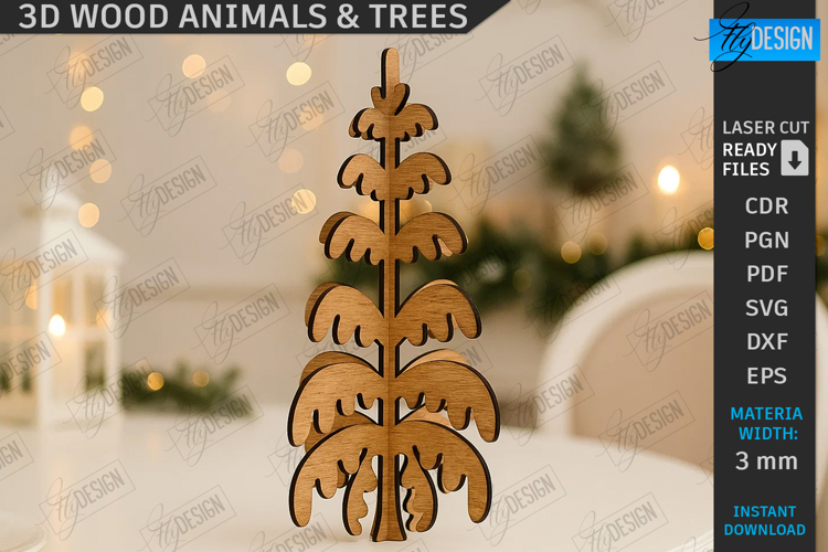3D Table Décor Laser Cut| Wooden Puzzle |Desktop Decorations