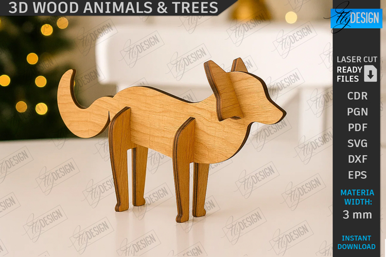 3D Table Décor Laser Cut| Wooden Puzzle |Desktop Decorations