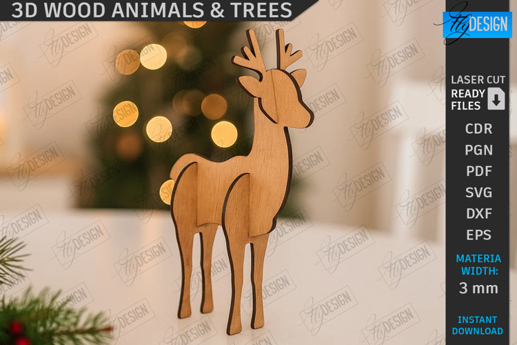 3D Table Décor Laser Cut| Wooden Puzzle |Desktop Decorations