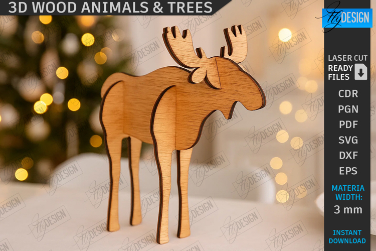 3D Table Décor Laser Cut| Wooden Puzzle |Desktop Decorations