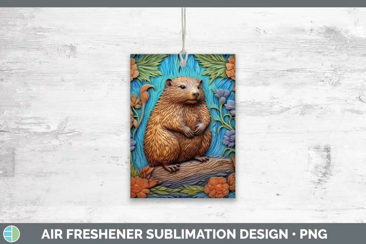 3D Woodland Animals Beaver Air Freshener Sublimation Car Fre