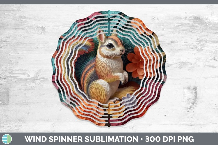 3D Woodland Animals Chipmunk Wind Spinner Sublimation Spinne