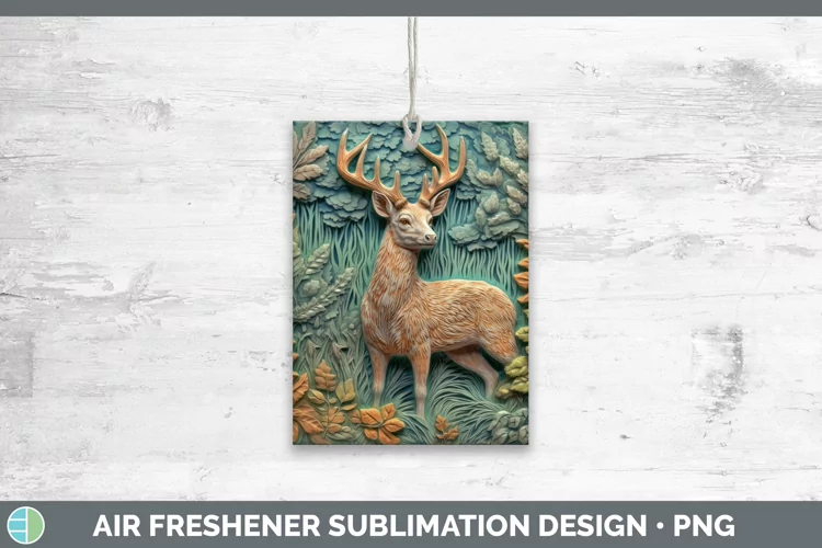 3D Woodland Animals Deer Air Freshener Sublimation Car Fresh