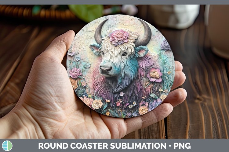 Gorgeous3D Woodland Animals Round Coaster design.