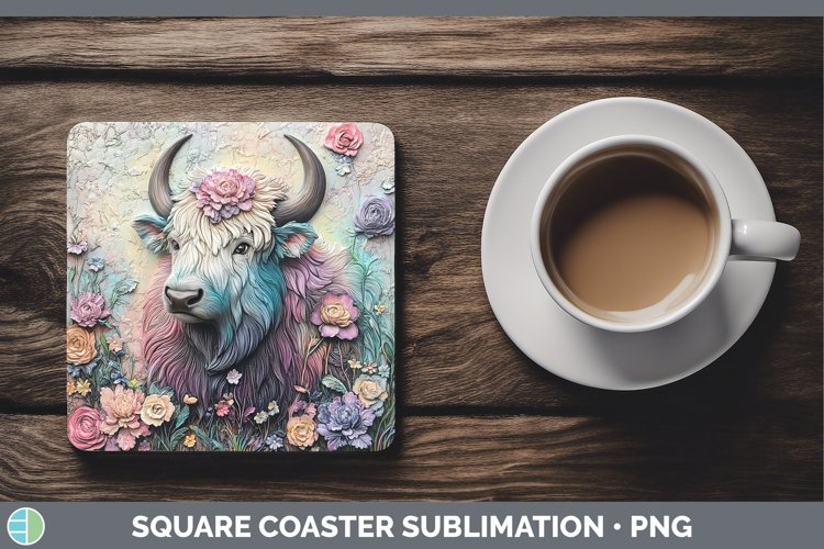 Gorgeous3D Woodland Animals Square Coaster design.