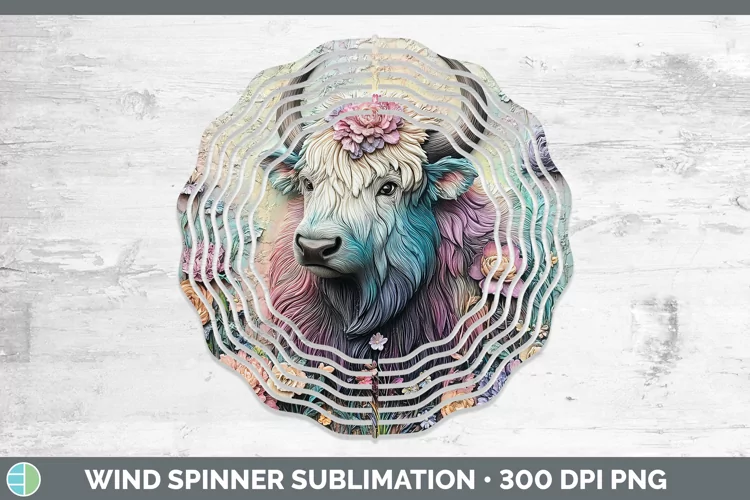 3D Woodland Animals Musk Ox Wind Spinner Sublimation