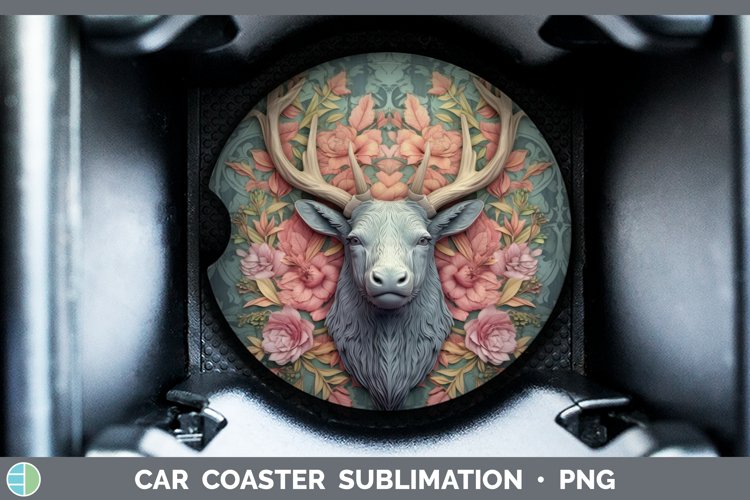 Gorgeous3D Woodland Animals Car Coaster design.