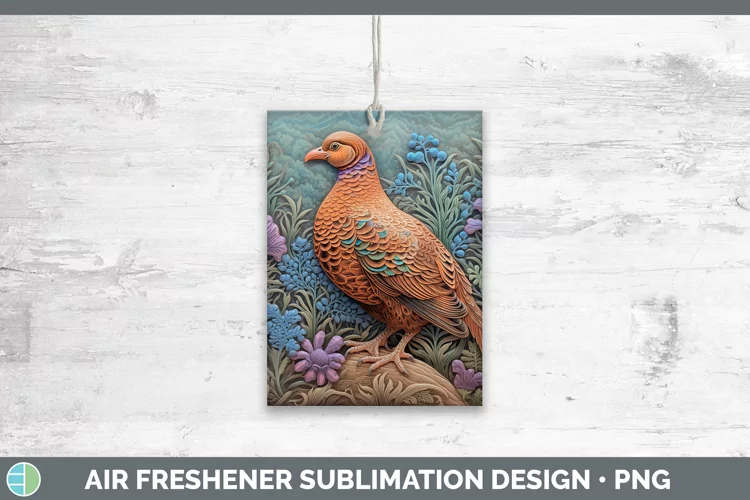 3D Woodland Animals Grouse Air Freshener Sublimation Car Fre