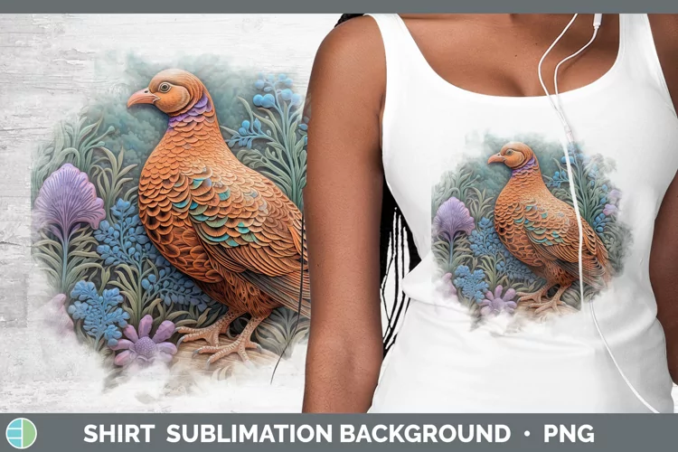 3D Woodland Animals Grouse Shirt Sublimation Sublimation Bac