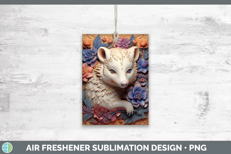 3D Woodland Animals Opossum Air Freshener Sublimation Car Fr