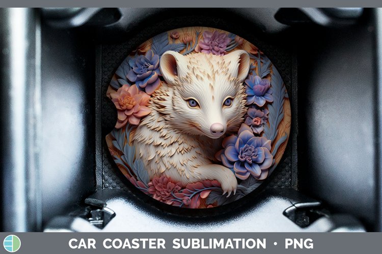 Gorgeous3D Woodland Animals Car Coaster design.