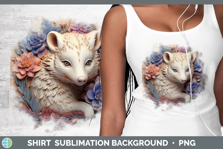 3D Woodland Animals Opossum Shirt Sublimation Sublimation Ba