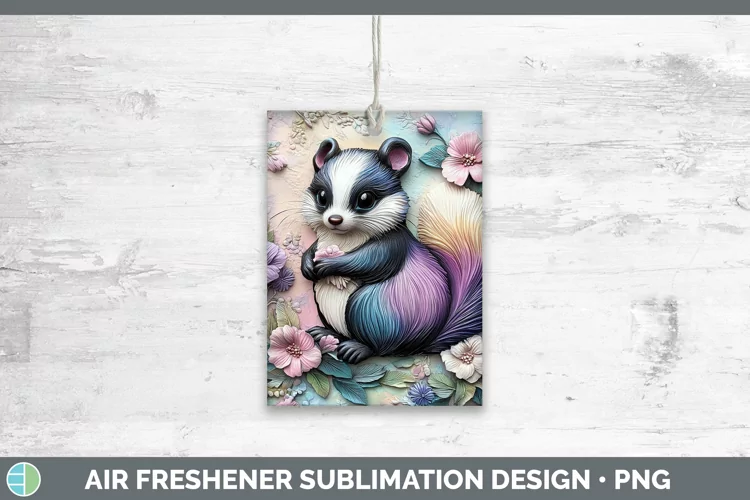 3D Woodland Animals Skunk Air Freshener Sublimation Car Fres