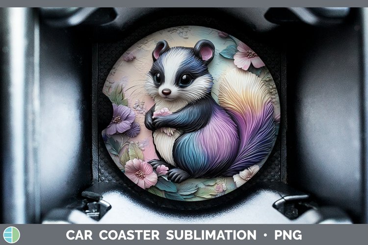 Gorgeous3D Woodland Animals Car Coaster design.