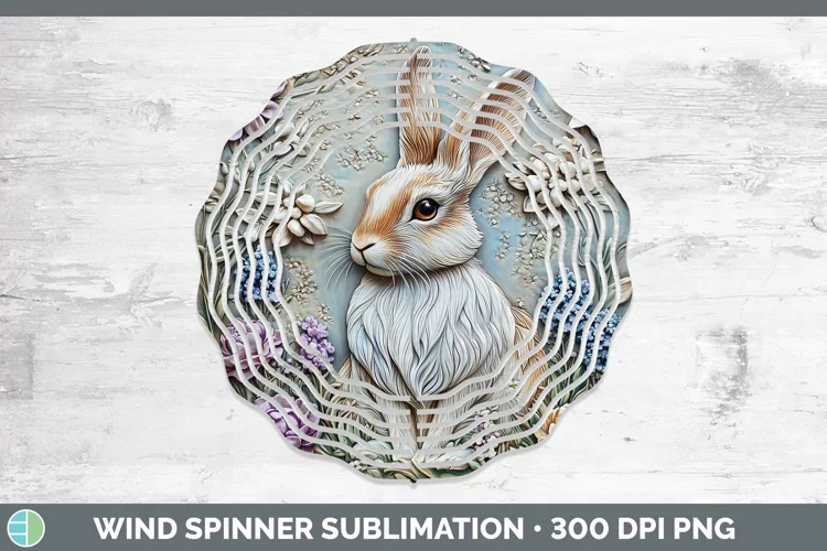 3D Woodland Animals Snowshoe Hare Wind Spinner Sublimation S