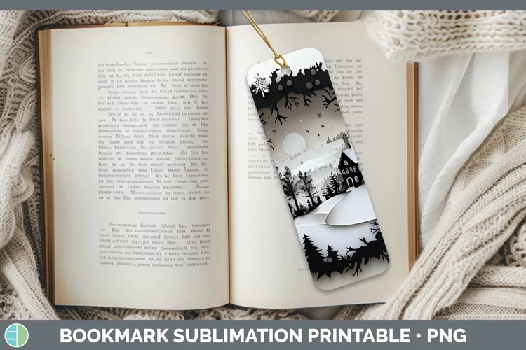 3D Wreath Bookmark Sublimation Printable Designs