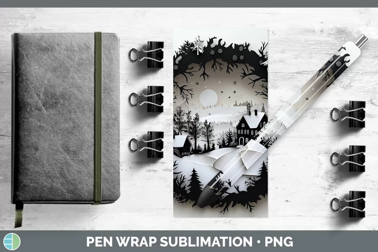3D Wreath Pen Wrap Sublimation Pen Designs